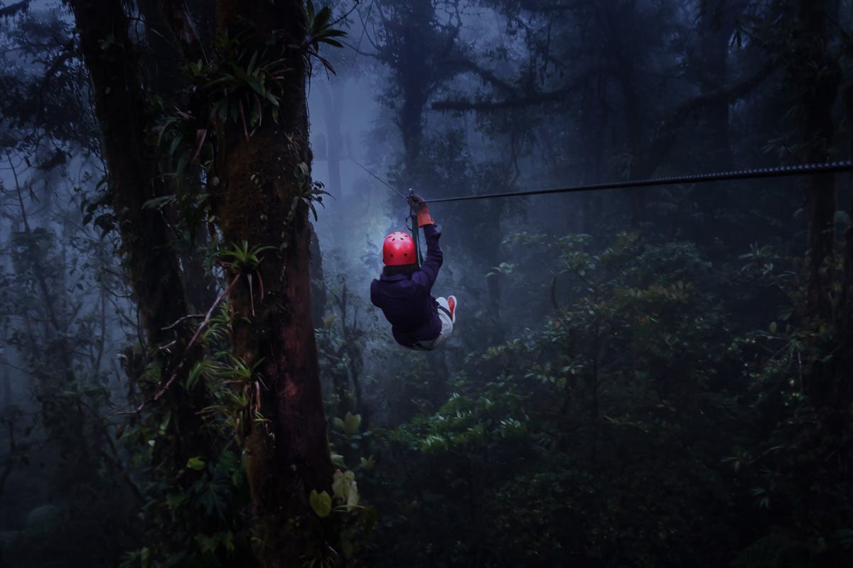 san juan twilight canopy tour zipline